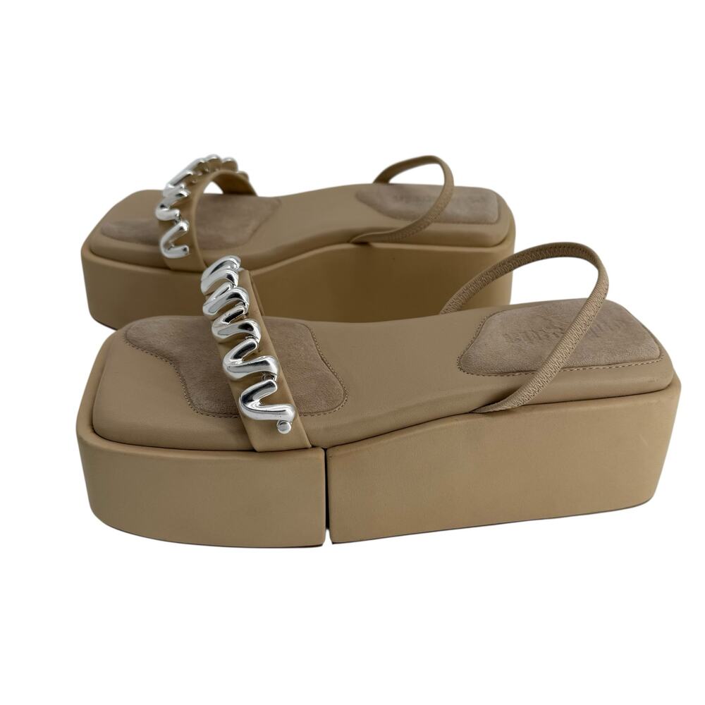 Cult Gaia Onyx Slingback Chunky Platform Sandals Womens 37 EU